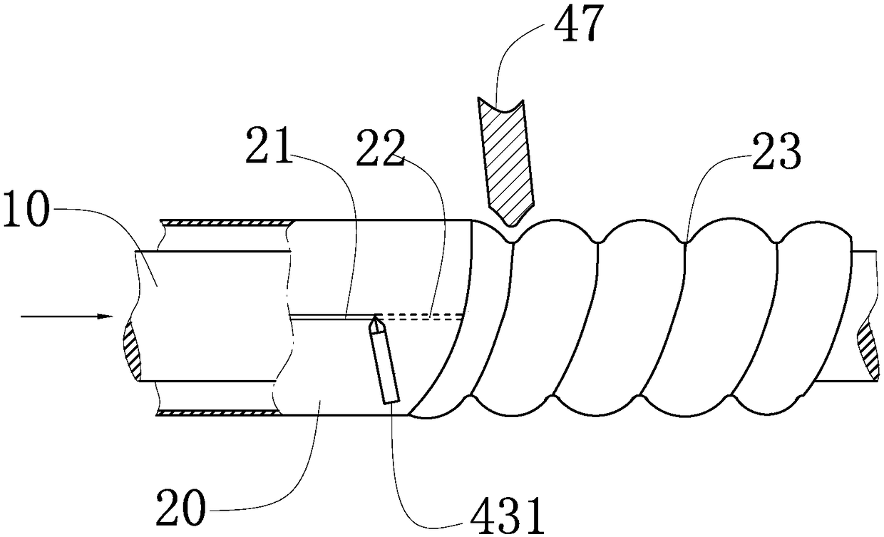 A kind of production method of spiral armored cable