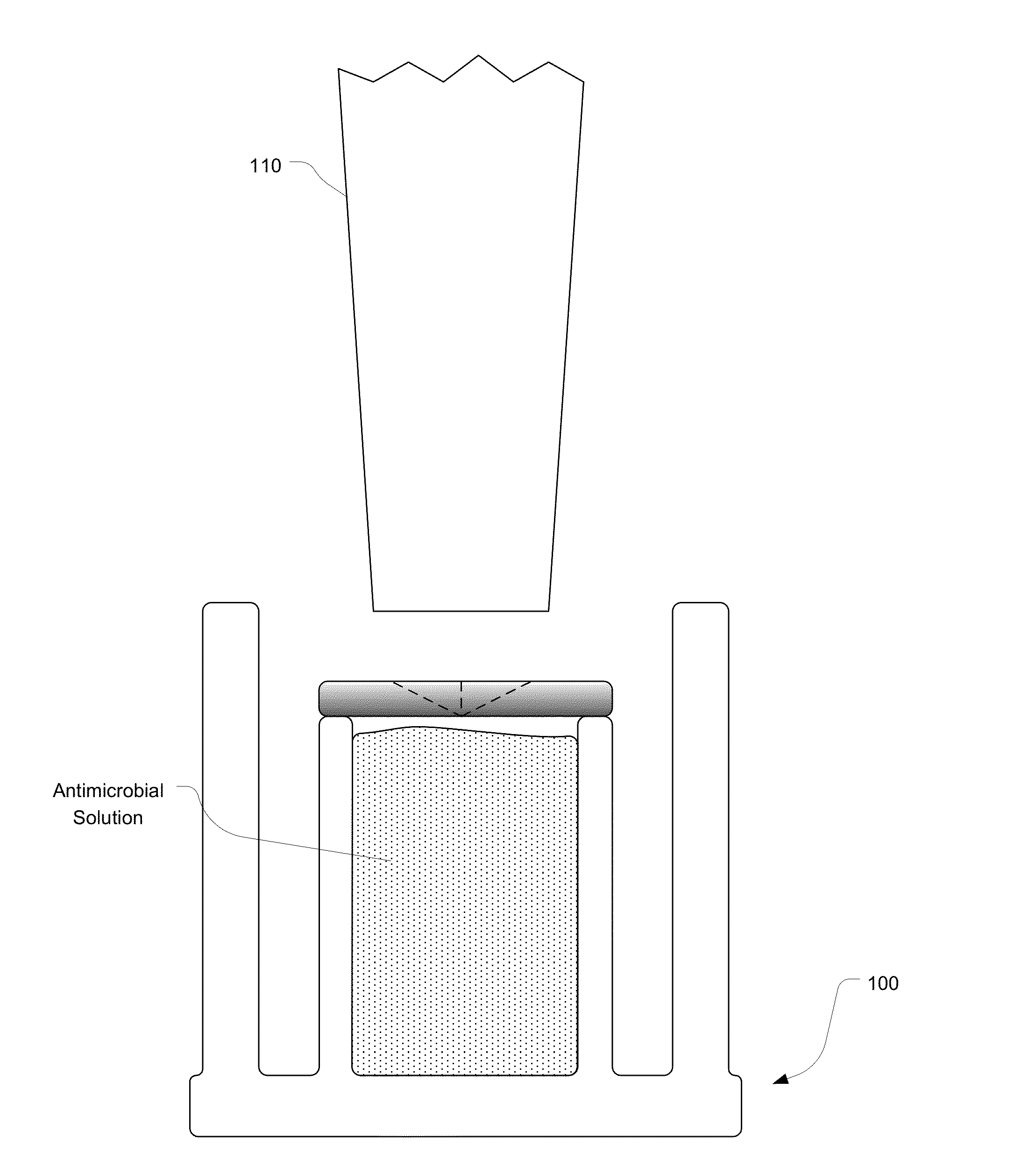 Disinfection cap for disinfecting a male luer end of an infusion therapy device