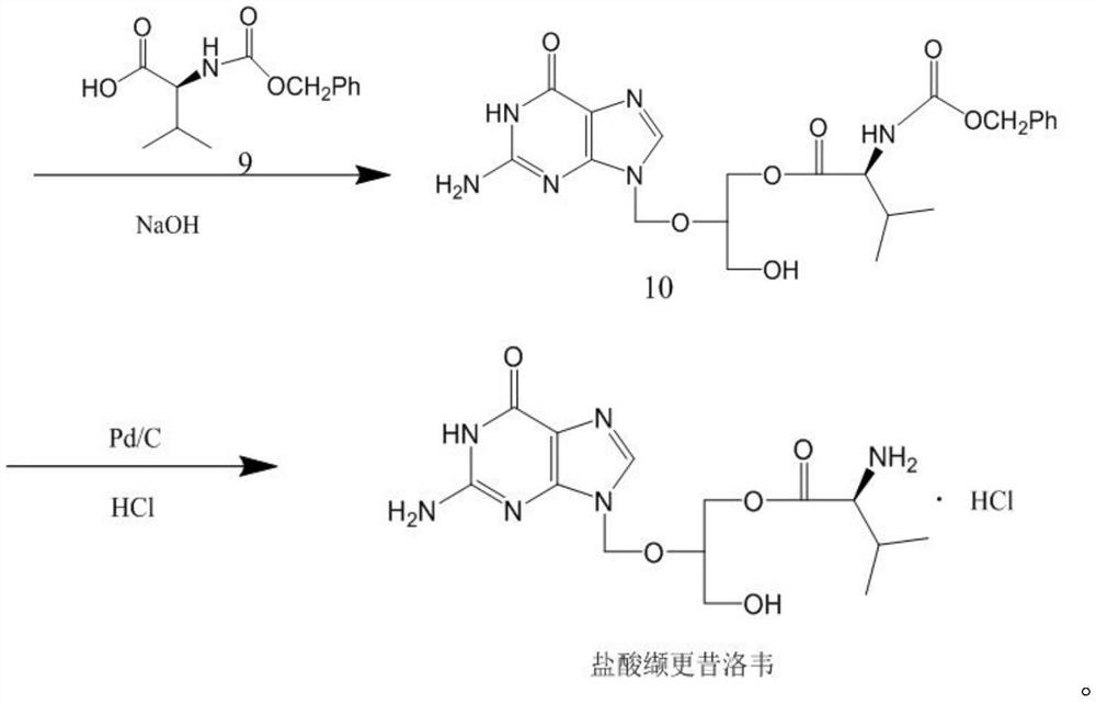 Synthetic method of valganciclovir hydrochloride