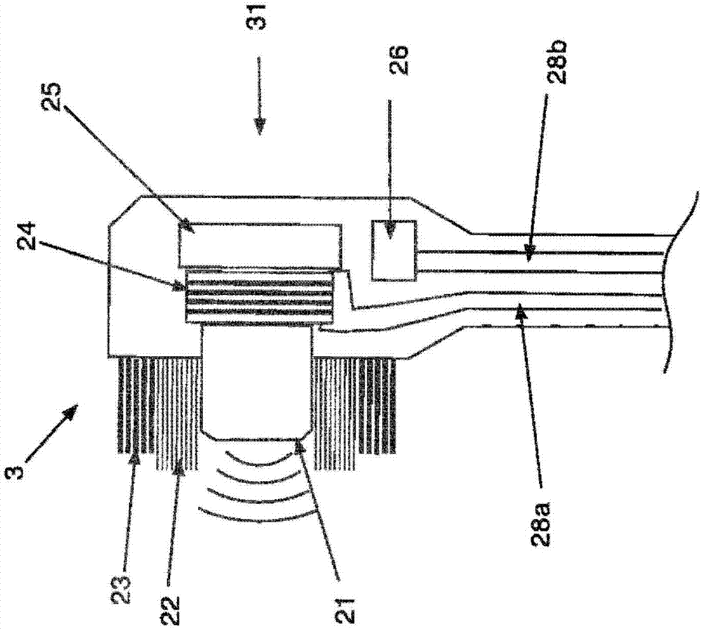 Device for the ultrasound treatment of open wounds