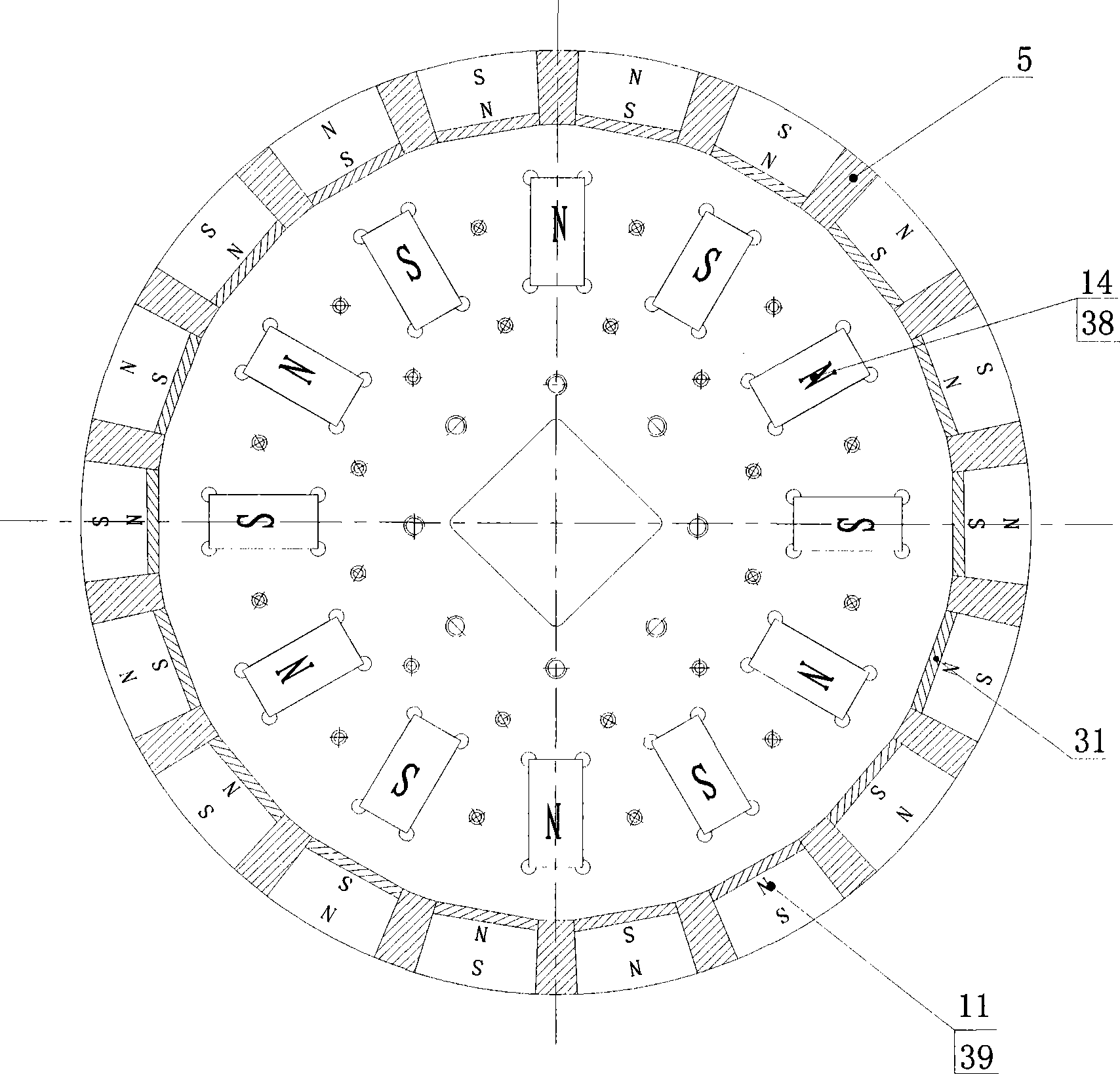 Permanent magnet speed governor