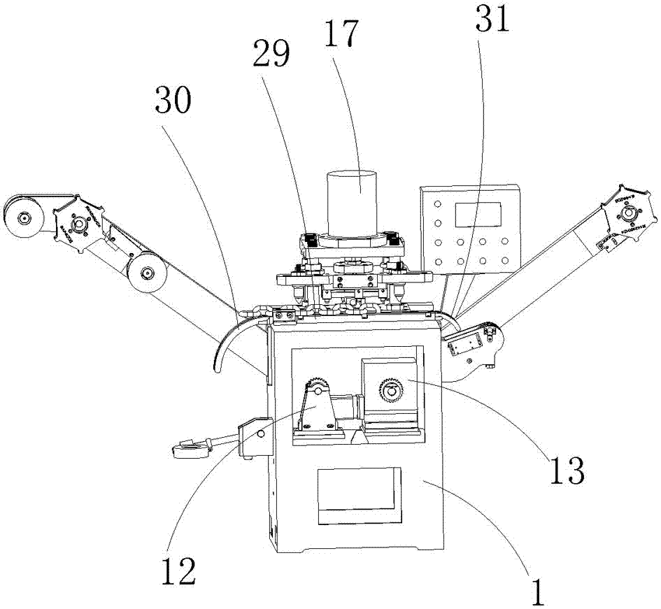 A hydraulic lifting chain embossing machine and its printing method