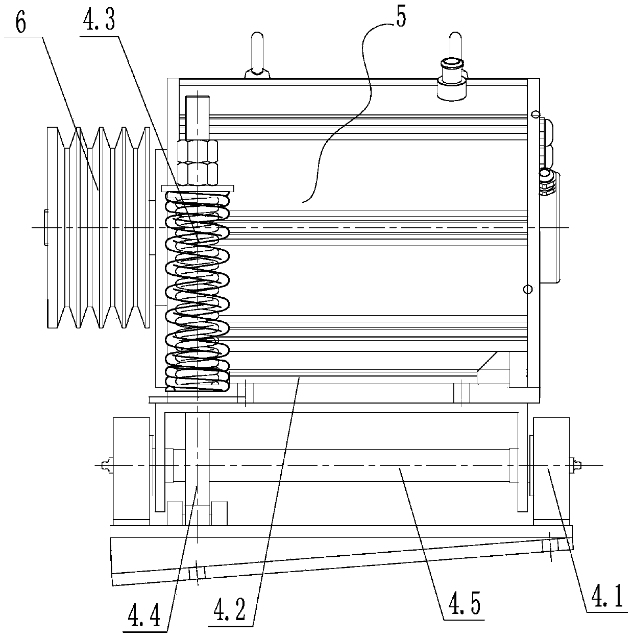 Mounting device used for power mechanism of hybrid electric bus