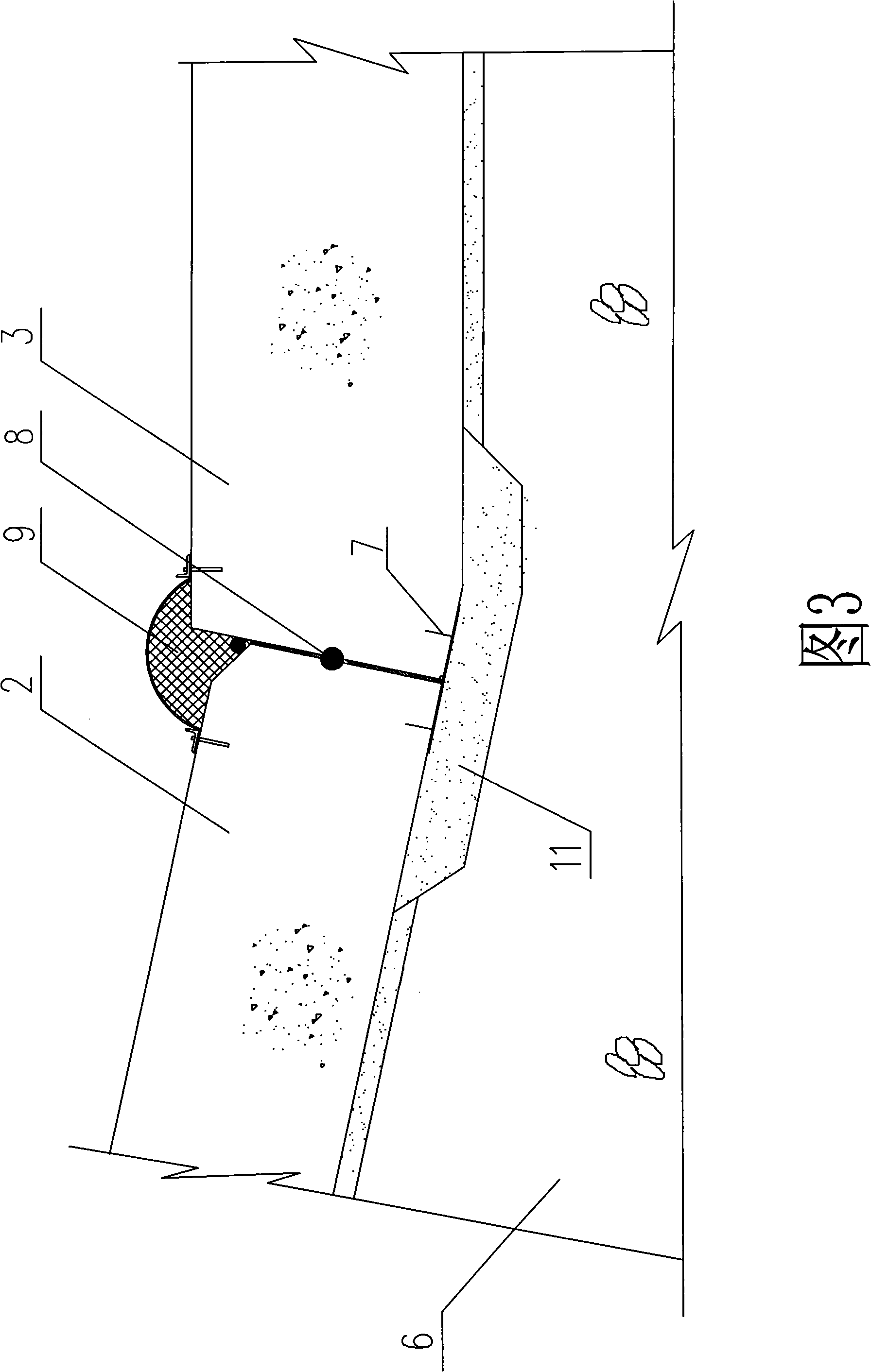 Folded line type concrete panel rock-fill dam and construction method thereof