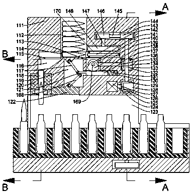 Large-caliber ammunition press-up device