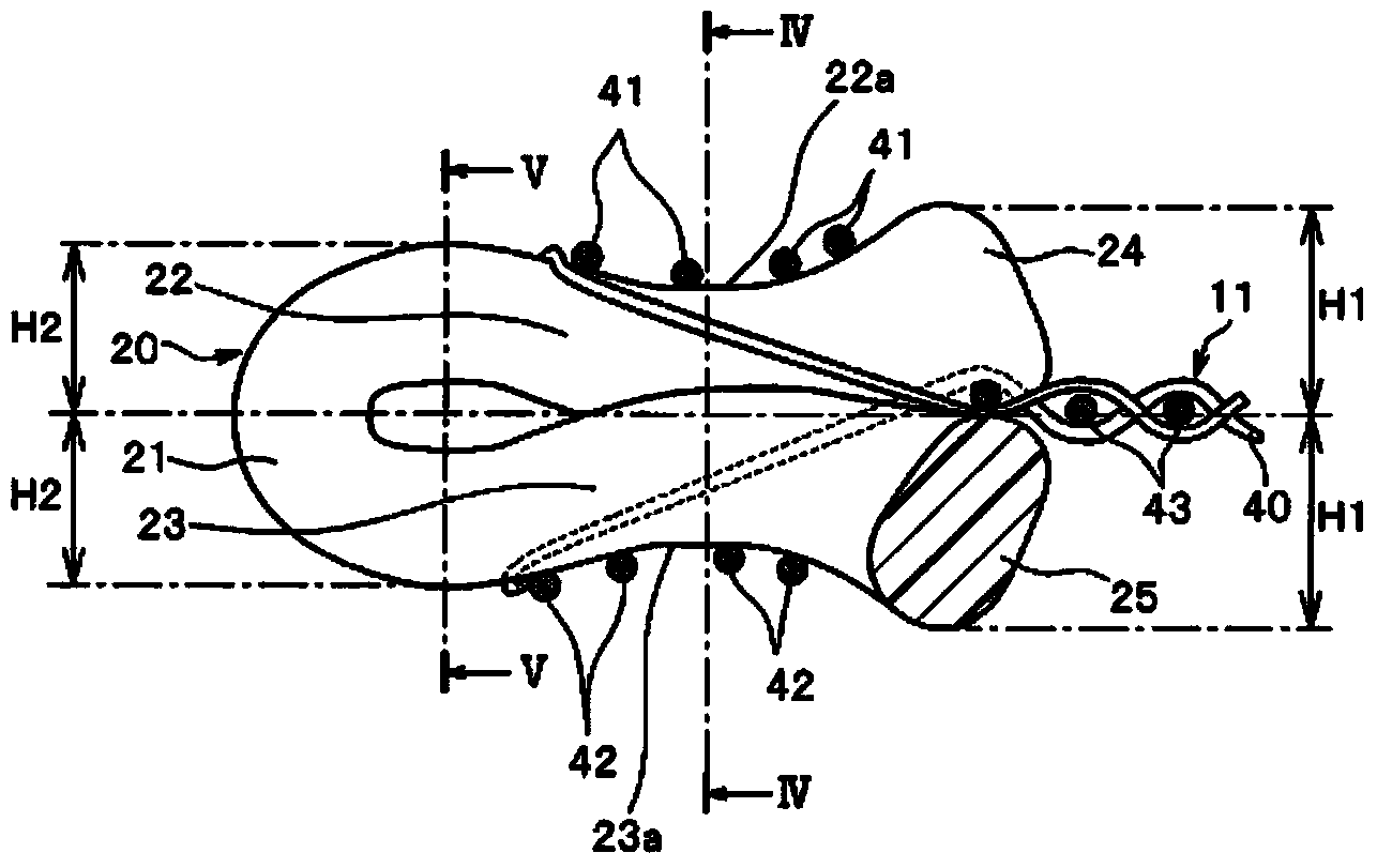 Fastener stringer and slide fastener