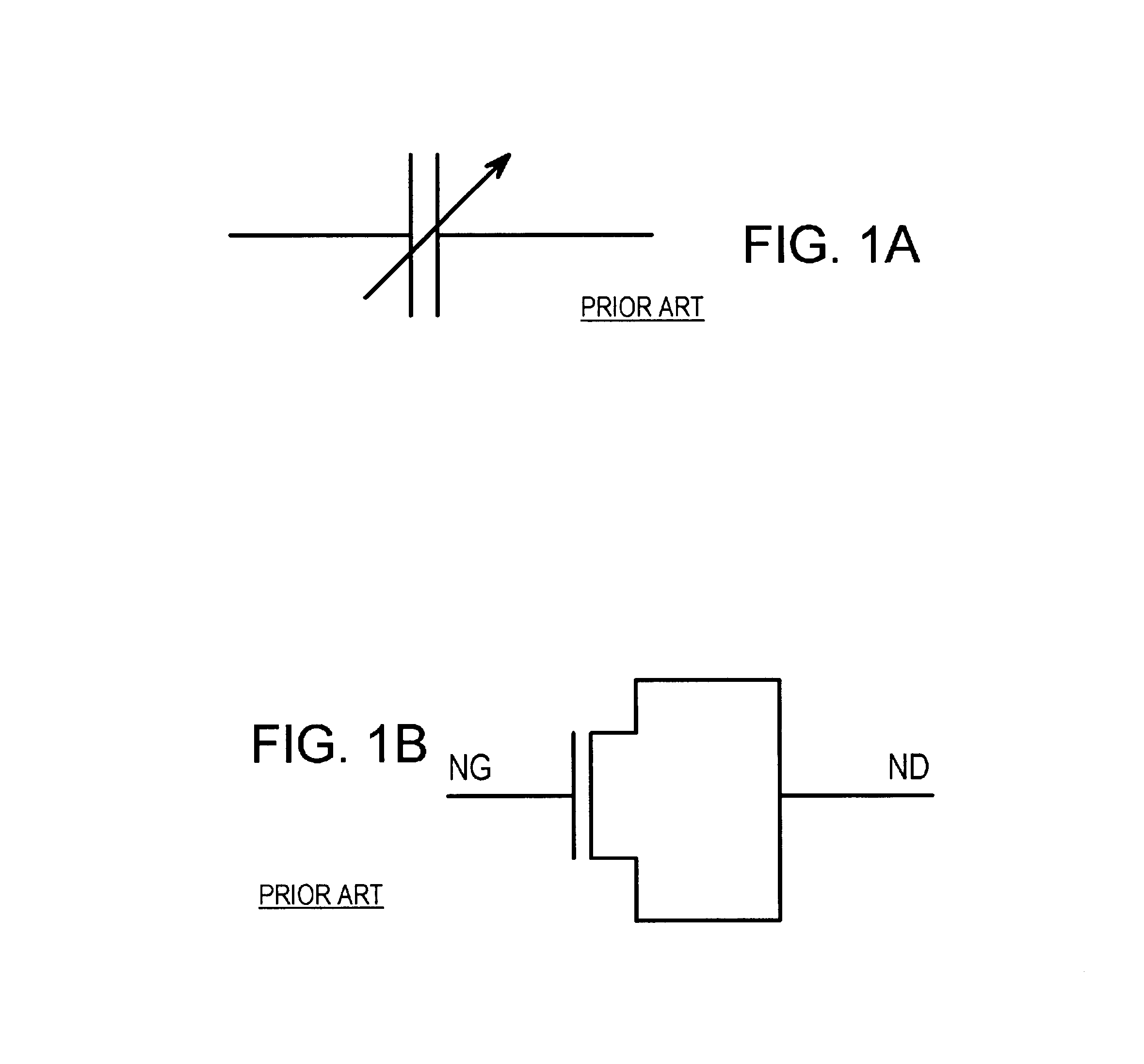 Variable capacitor using MOS gated diode with multiple segments to limit DC current