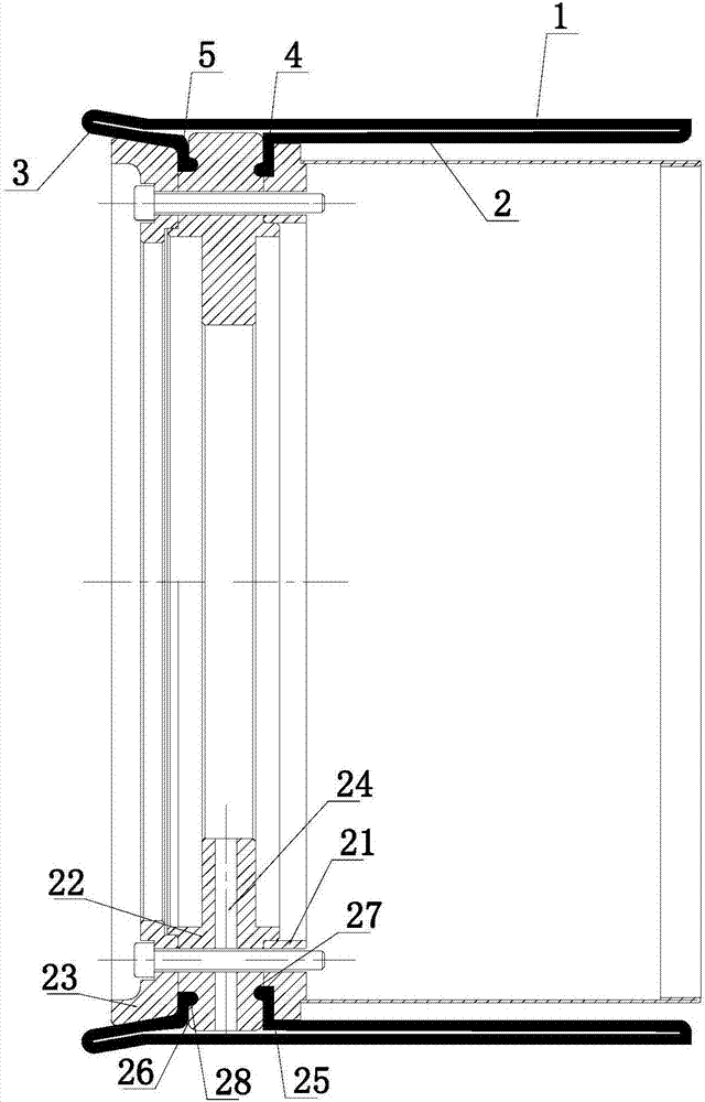 A capsule vulcanization mold and vulcanization method for a tire building bladder