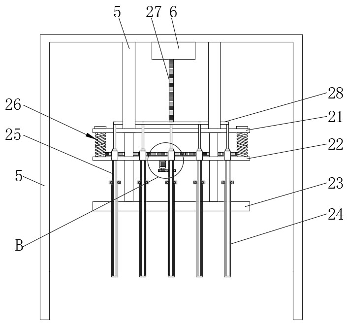 Efficient dehydration device and dehydration method of sludge harmless treatment equipment