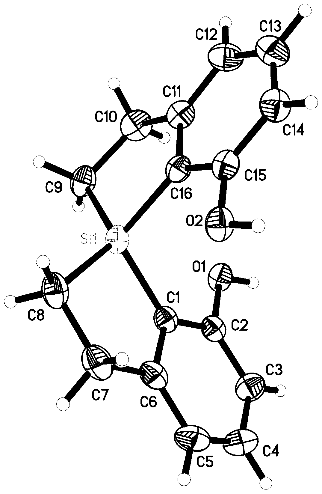 Spirobi(dihydrobenzosilole) diphenol compound, and synthesis method and application thereof