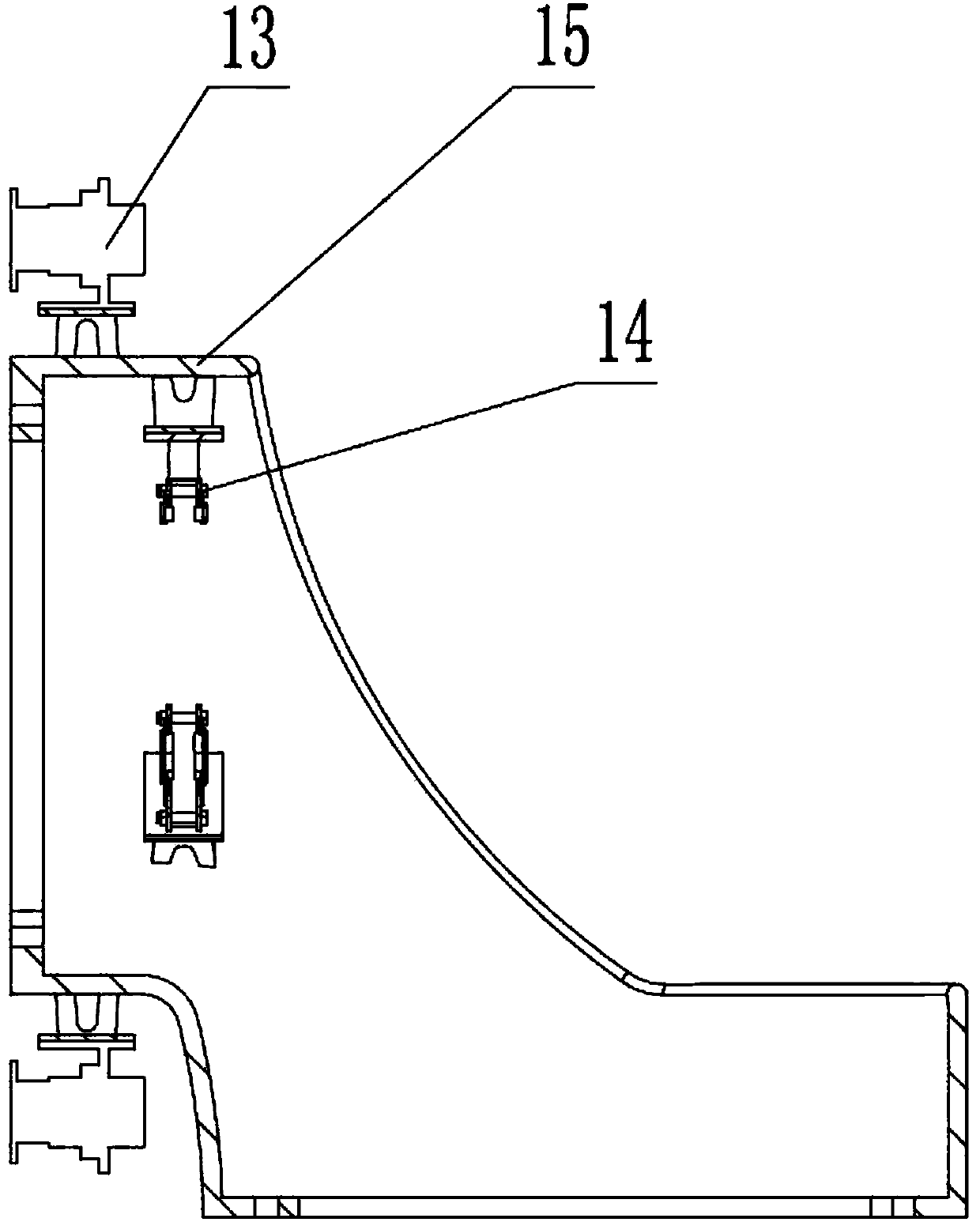 A structure device for direct-drive speed-up narrow-tube wind-gathering power generation