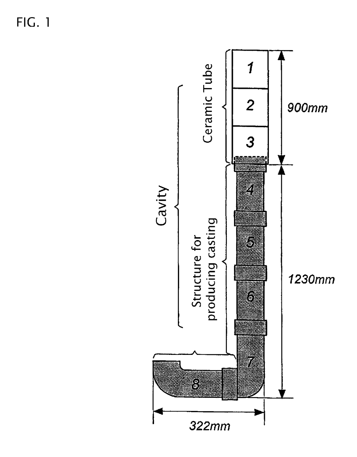 Method of producing structure for producing casting, and structure such as mold