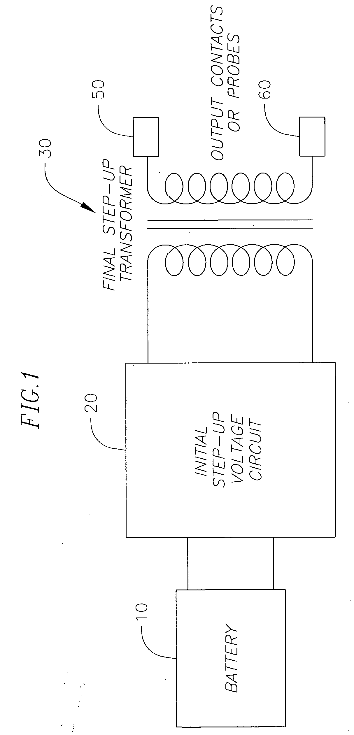 Electronic disabling device having adjustable output pulse power