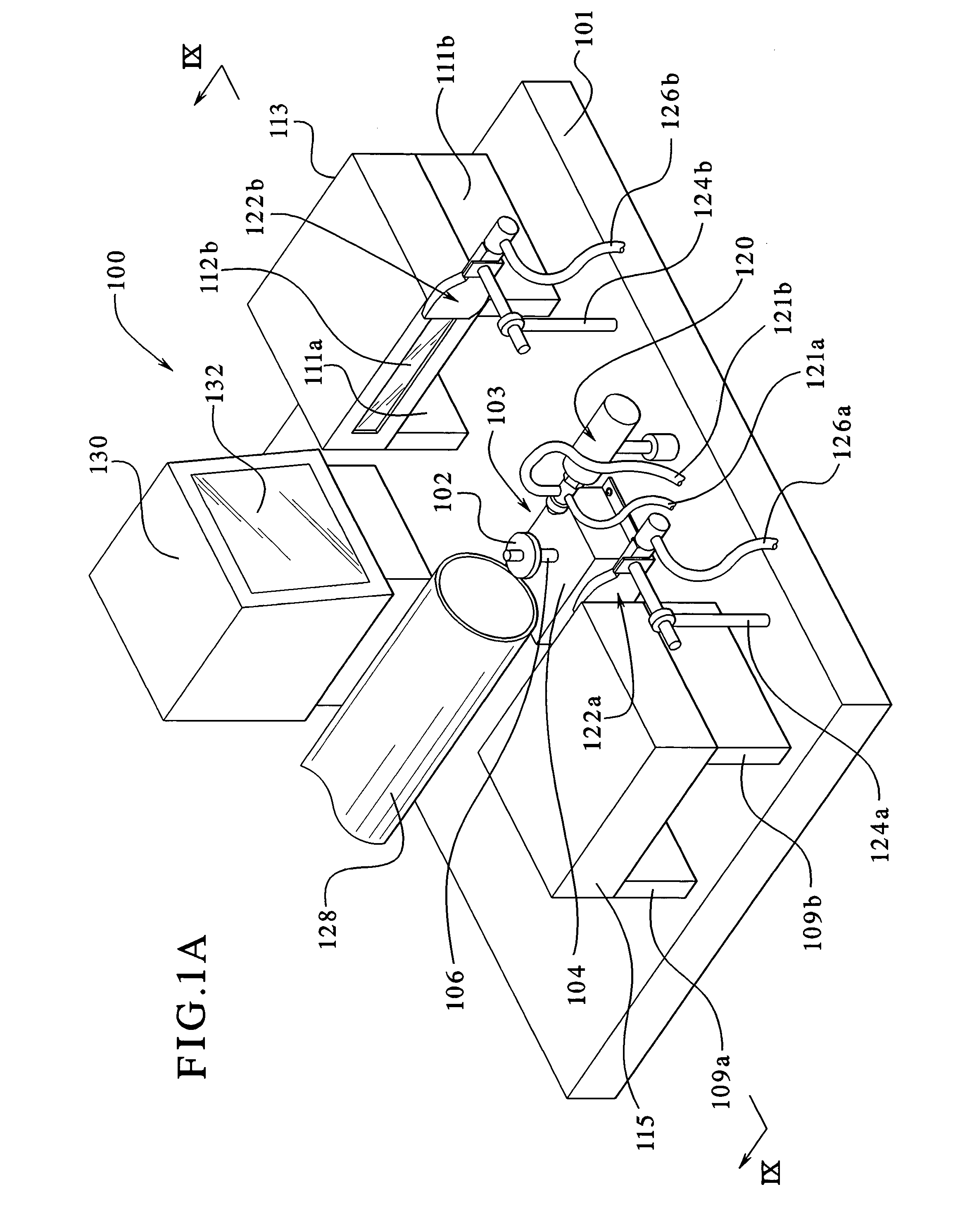 Apparatus for simultaneously coating and measuring parts