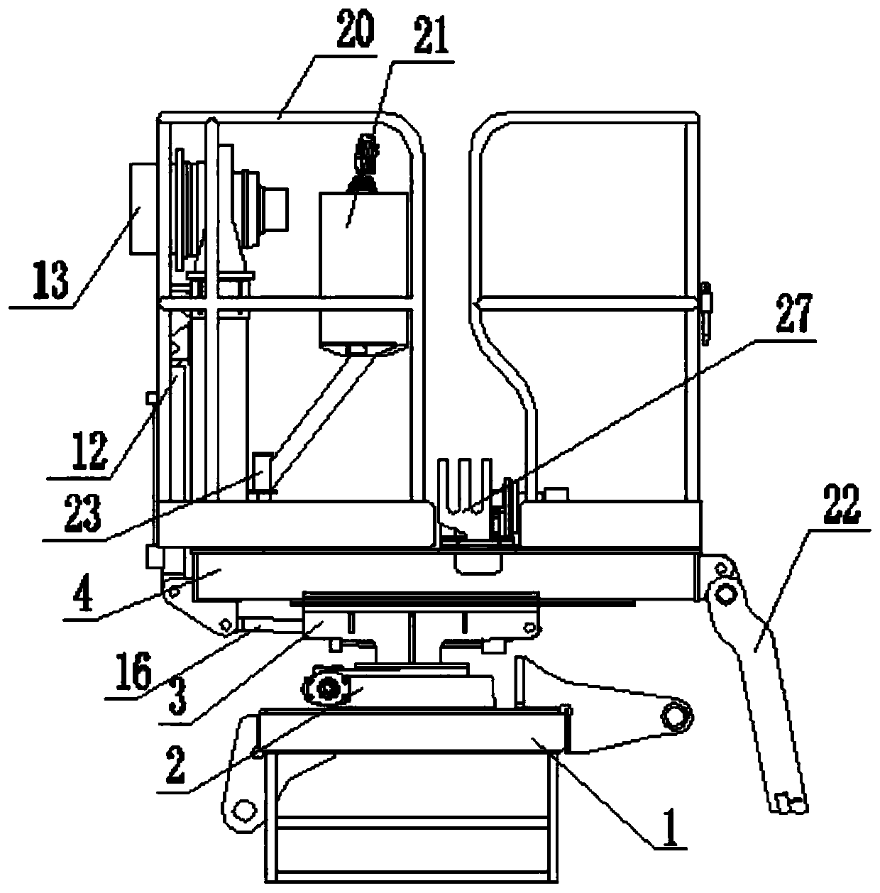 Anchor rod mounting work platform used for tunnel