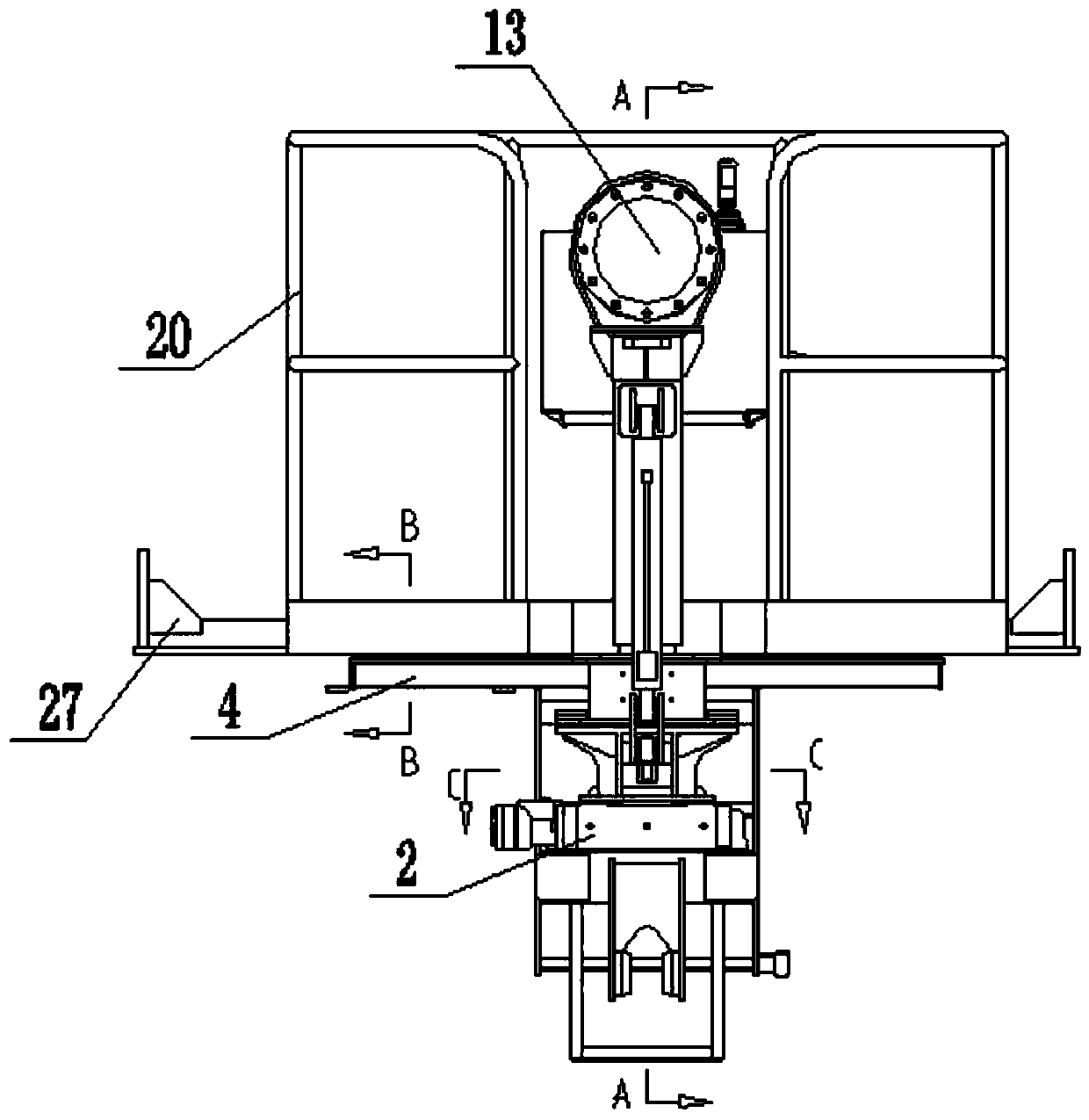 Anchor rod mounting work platform used for tunnel