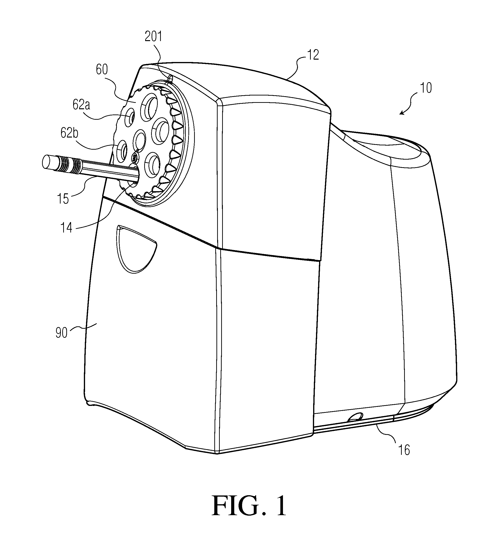 Sharpener with autostop feature