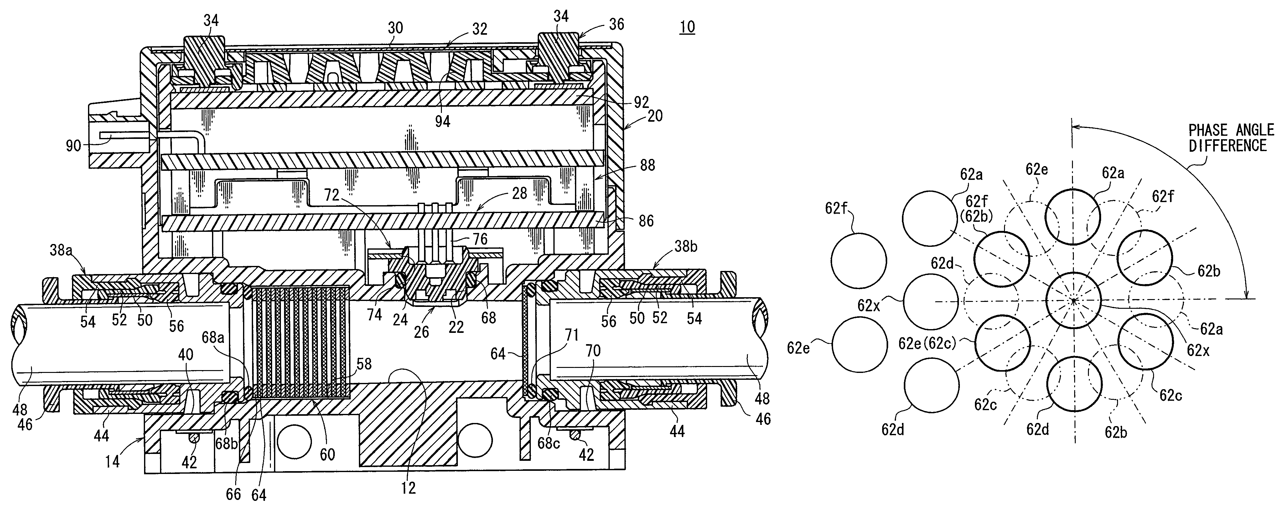 Flow meter with a rectifying module having a plurality of mesh members