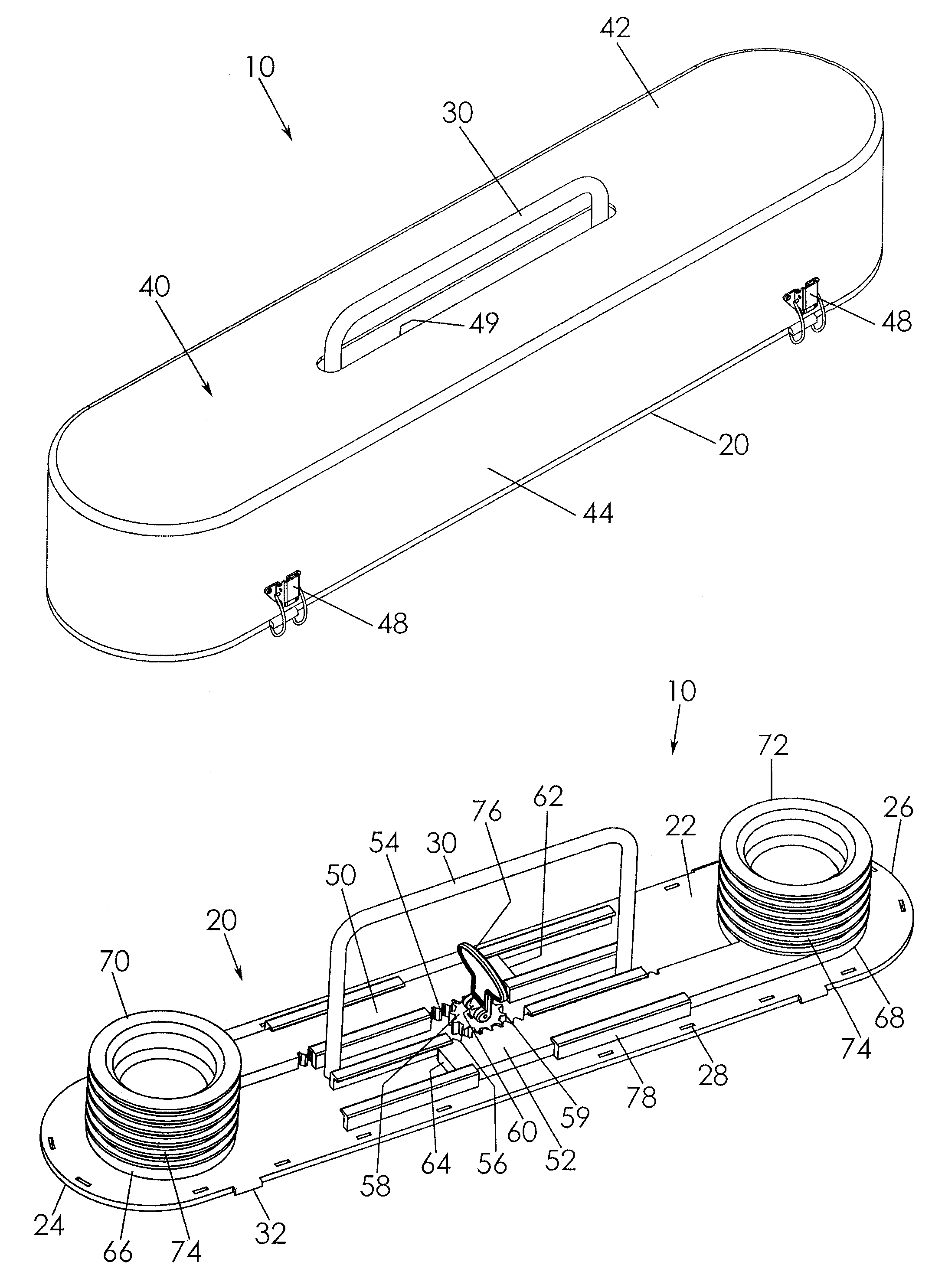 Length-adjustable chain carrying device