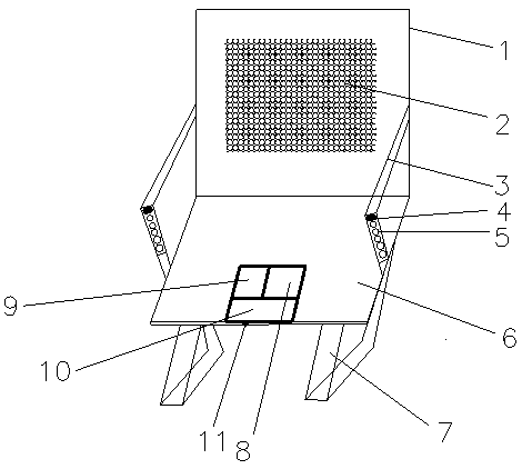 Office chair with functions of intelligent reminding, sound refreshing and mosquito repelling and using method of office chair