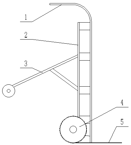 Medical oxygen bottle carrying vehicle