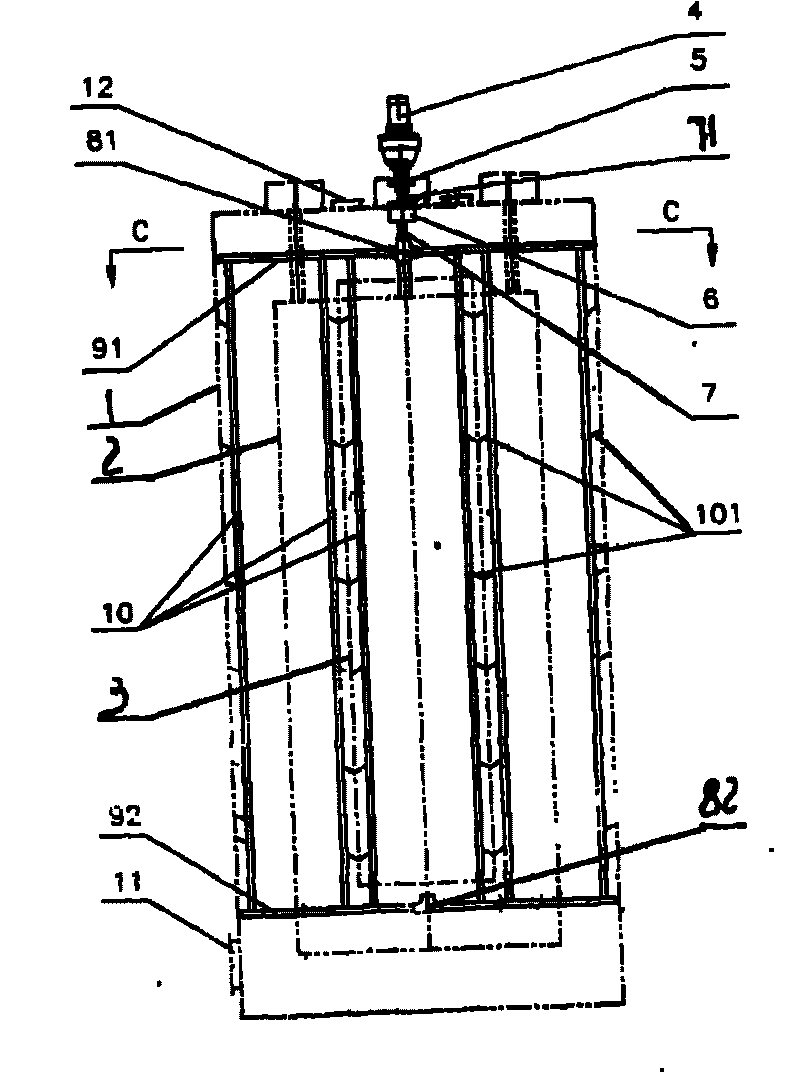 Rotary ash eliminator of circular pipe electro-precipitator