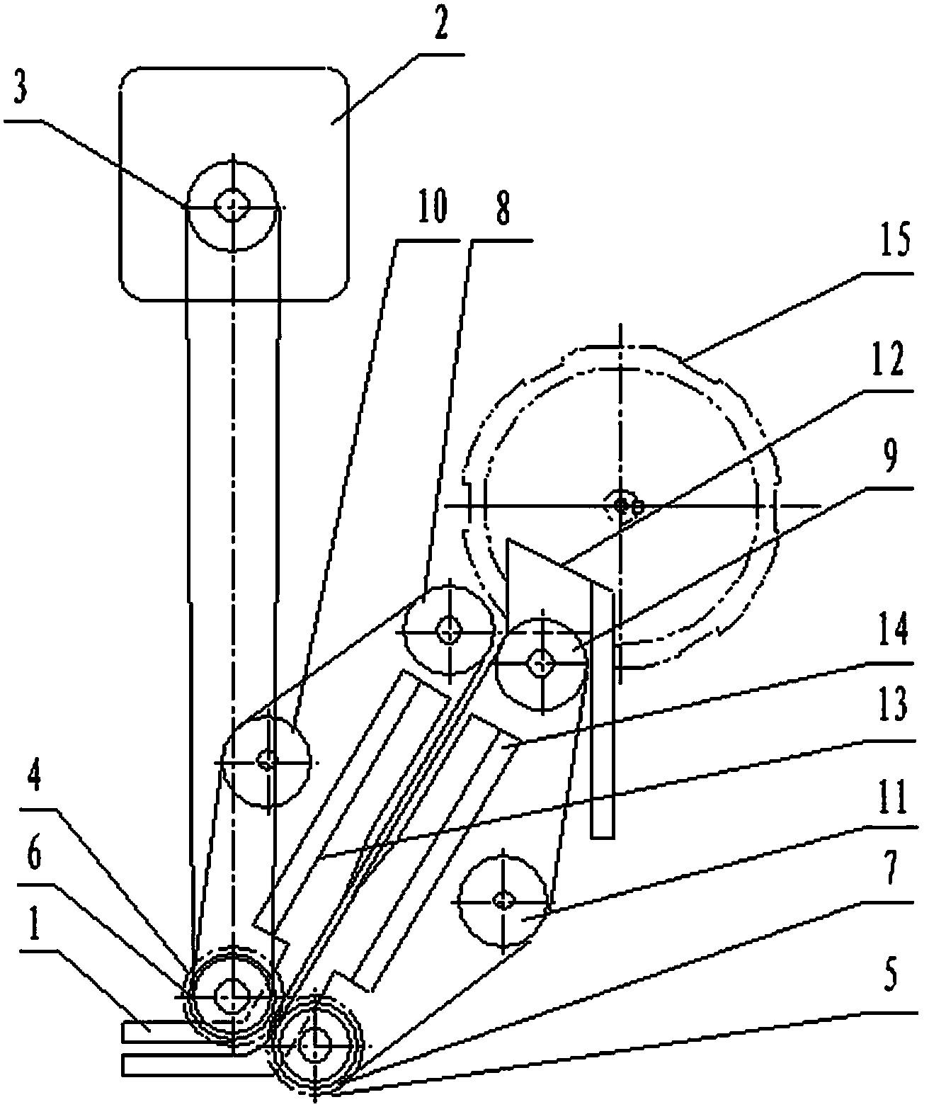 Plastic lifting handle sizing device of full-automatic carton lifting handle eyeleting machine