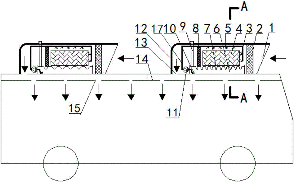 Bus ceiling evaporative cooling air conditioner system