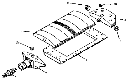 Pressure bearing pole plate for logging instrument