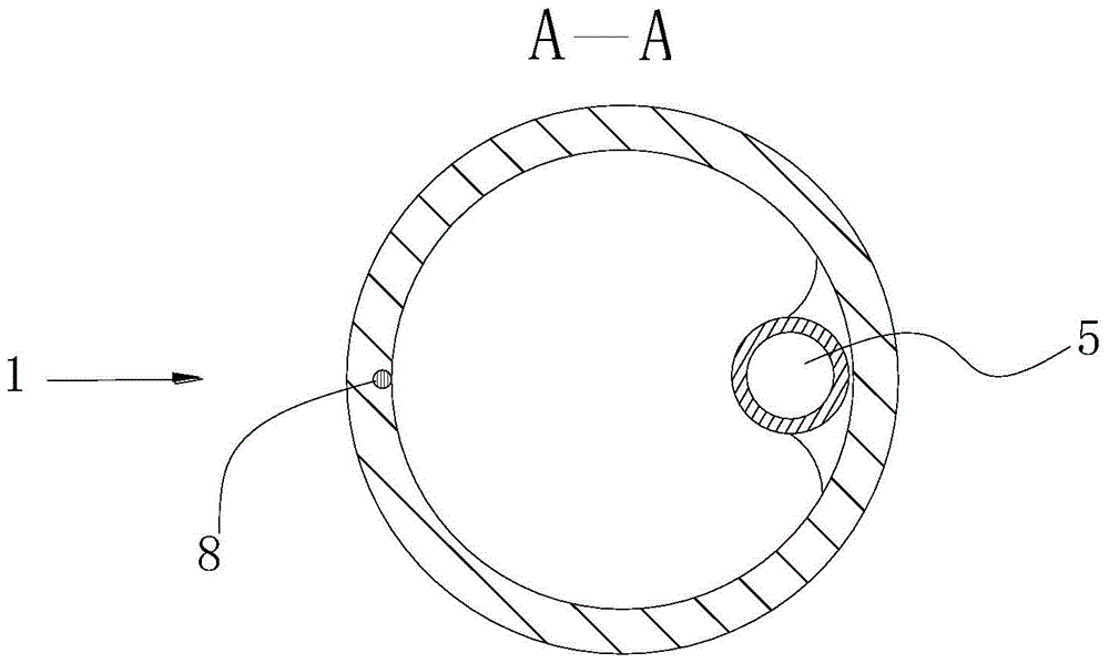 An exhaust temperature measuring tube for hyperthermic perfusion therapy in the abdominal cavity