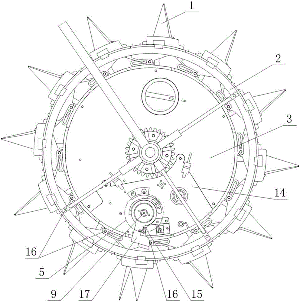 Seed lowering device of a hand-push seeder