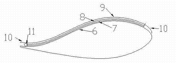 Megawatt-grade wind generating set blade capable of carrying out photovoltaic power generation and manufacturing method