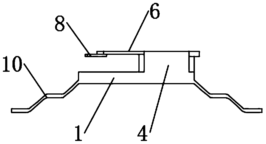 A rectifier bridge frame with square contact surface and preparation method thereof