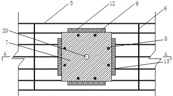 Construction method for large steel structural embedded part in dense reinforcement distribution region