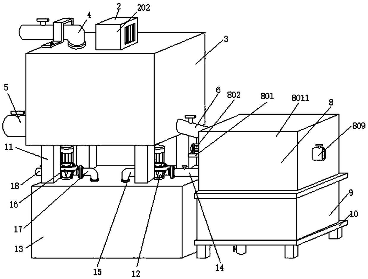 Residual material treating device of concrete pumping system used for super high-rise buildings