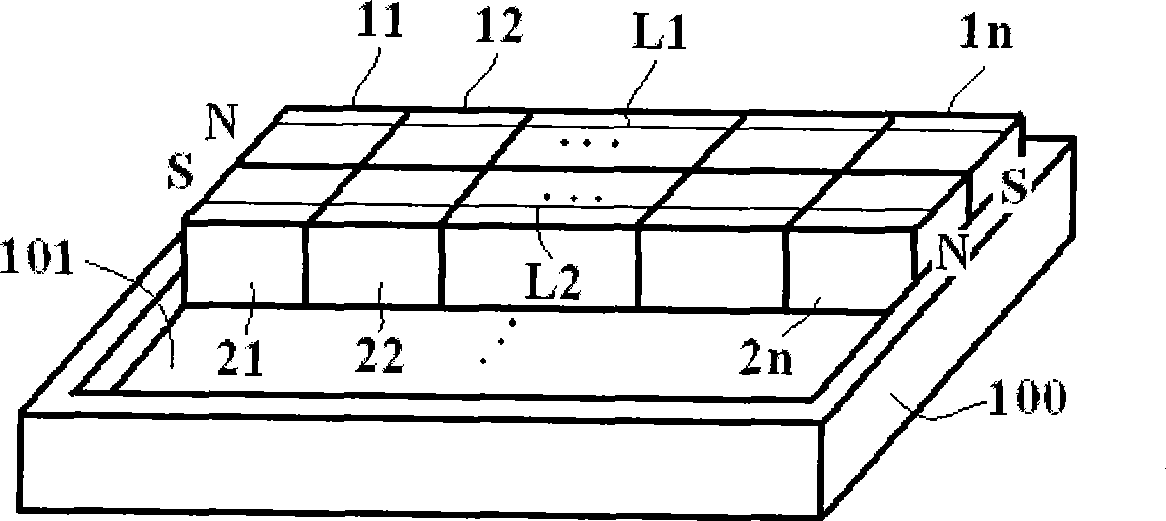 Line drawing tool of permanent magnet