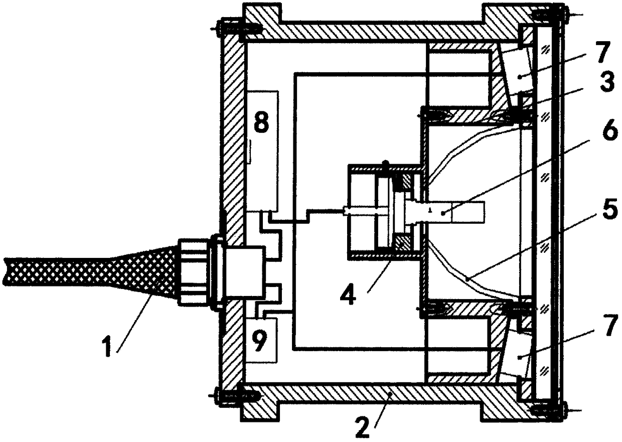 Underwater xenon lamp and LED composite lighting device