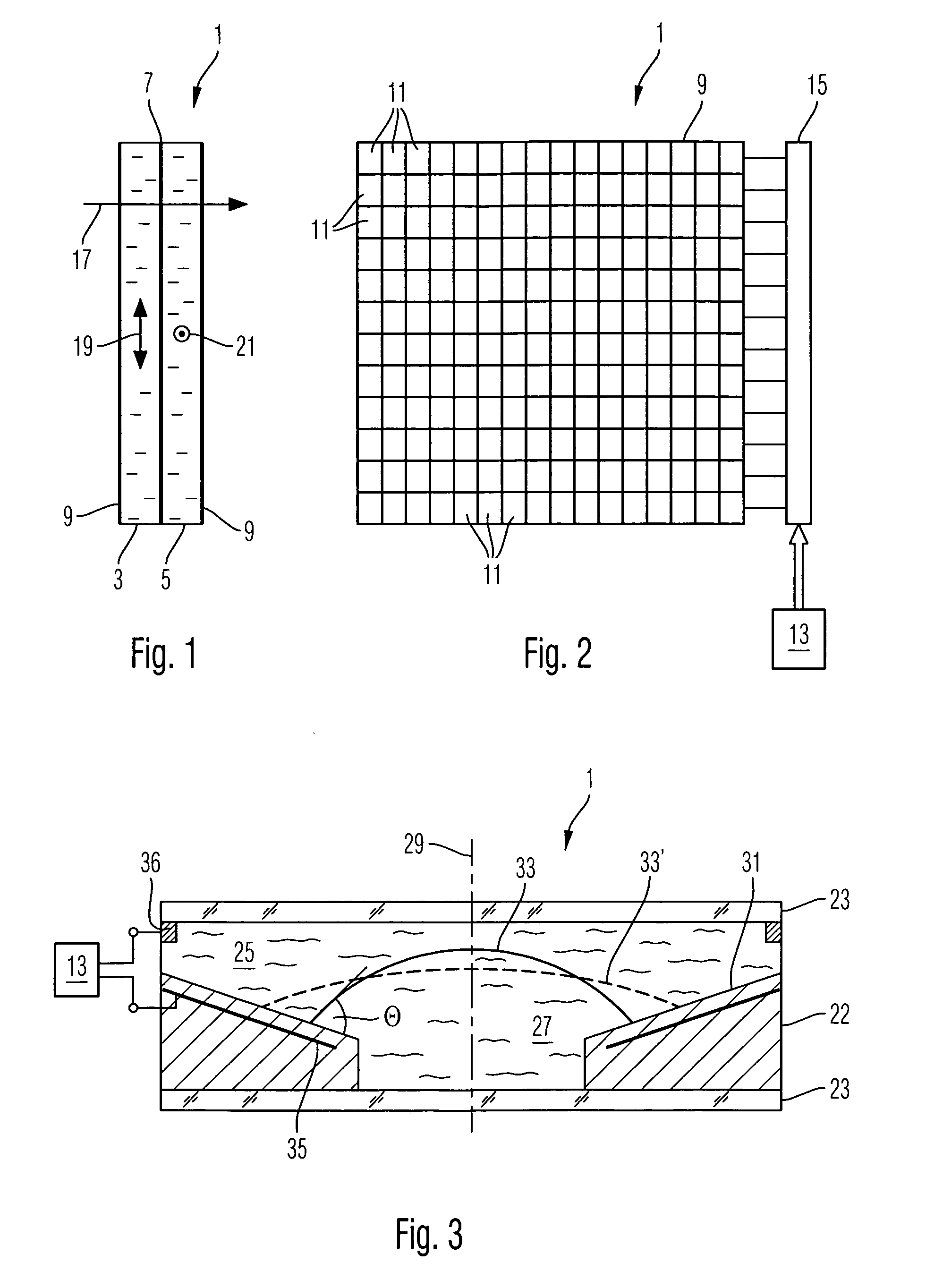 Imaging optics with adjustable optical power and method of adjusting an optical power of an optics