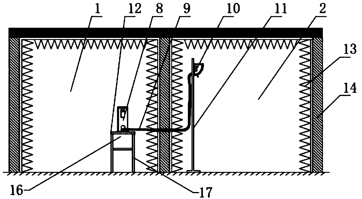 Air conditioner noise testing device and method