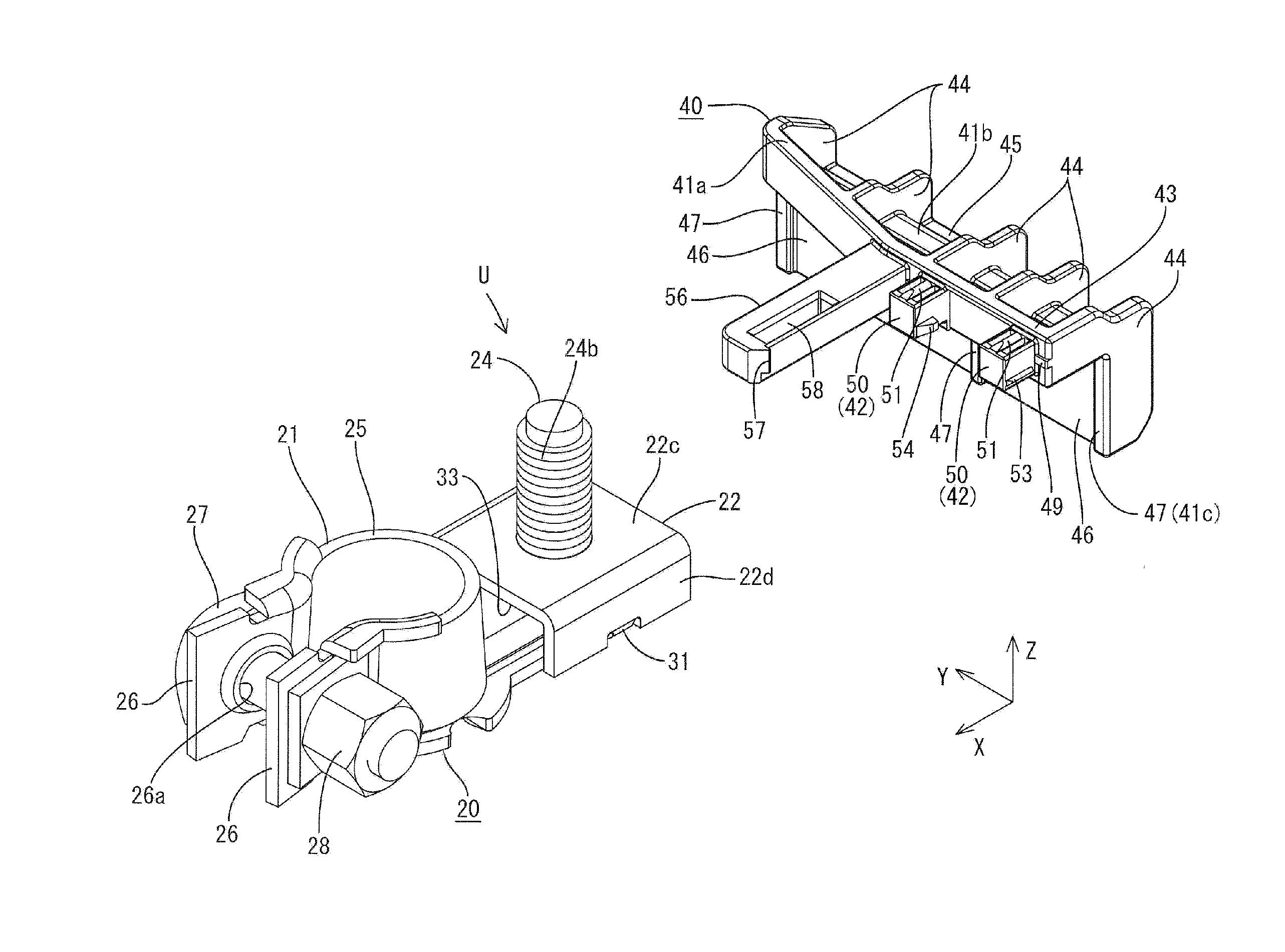 Battery terminal unit