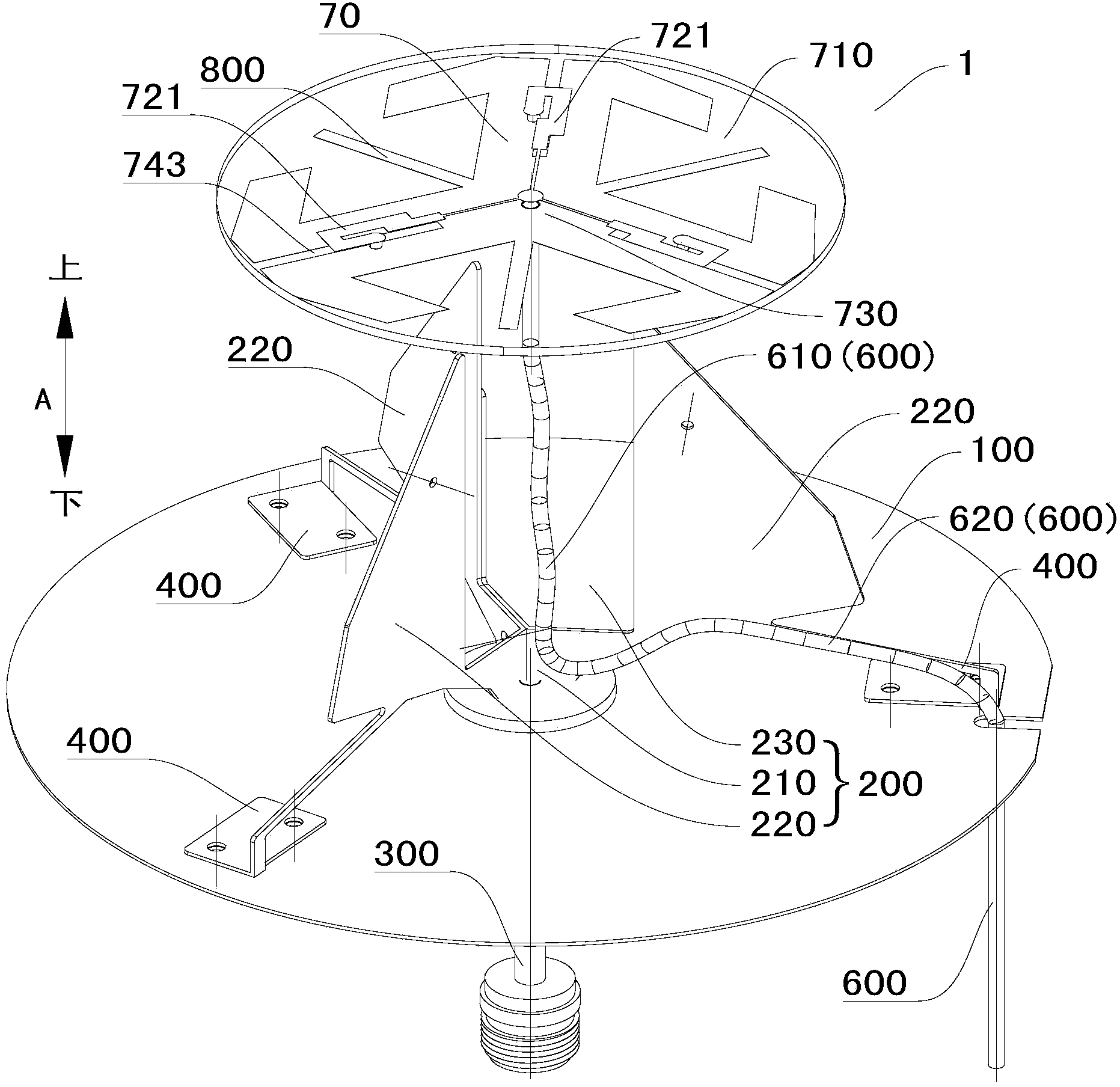 Horizontal polarization omnidirectional antenna