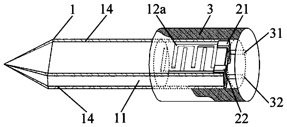 Central surface acoustic wave heating element