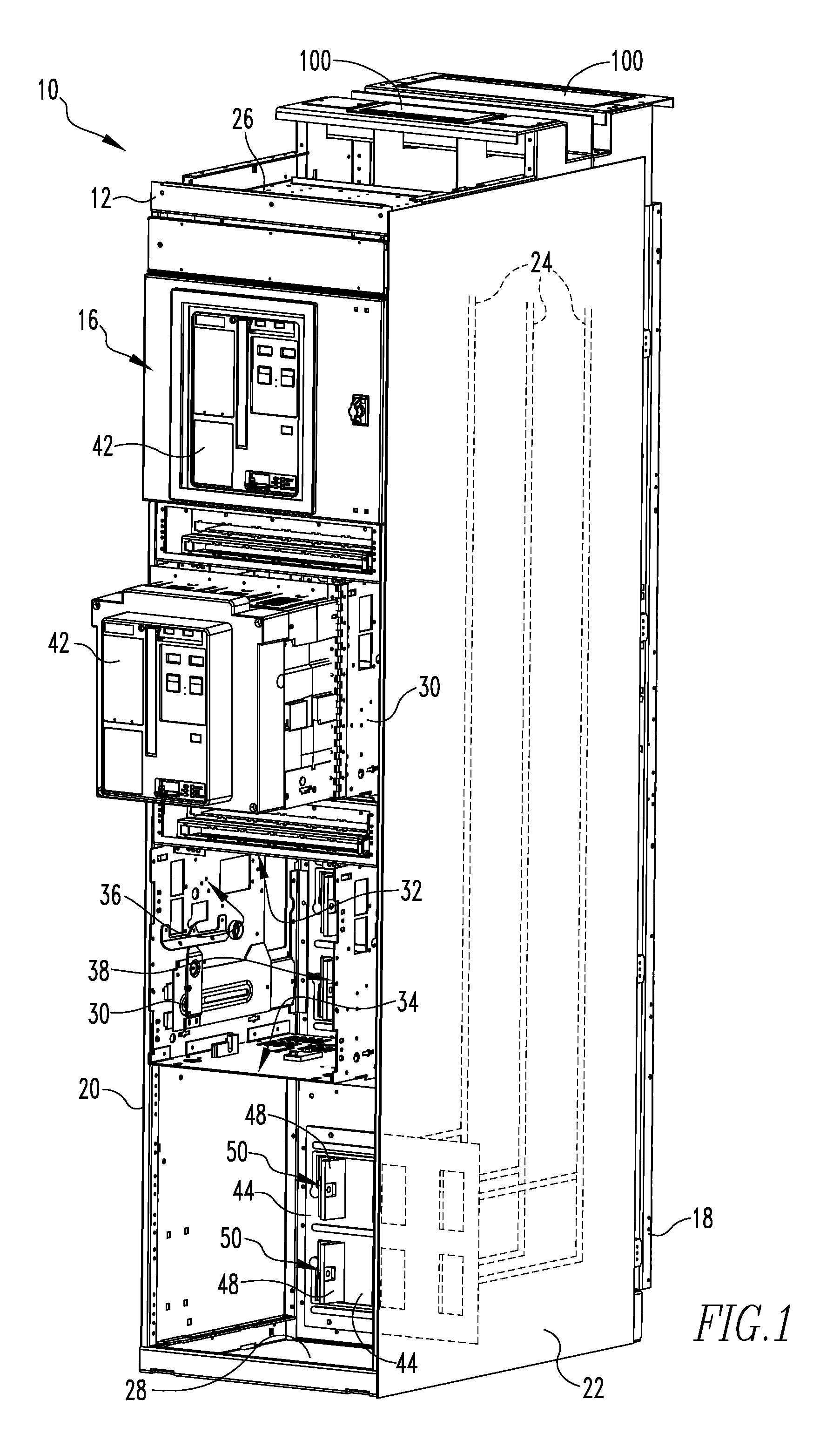 Electrical enclosure assembly having venting system