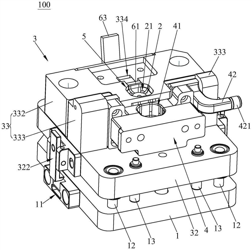 Clamp, glue dispensing clamp assembly and glue removing clamp assembly