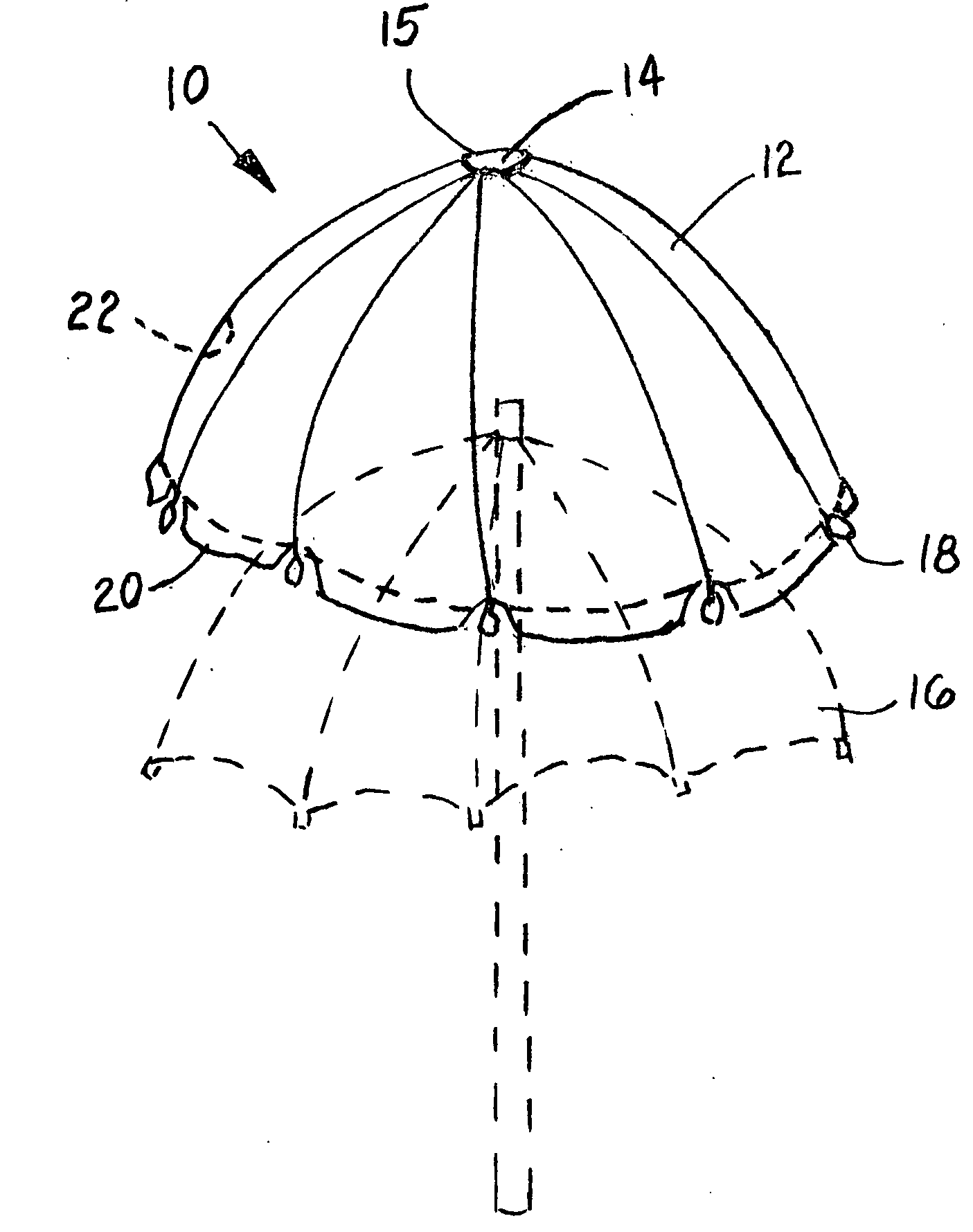 Reflective overlay for shade umbrellas