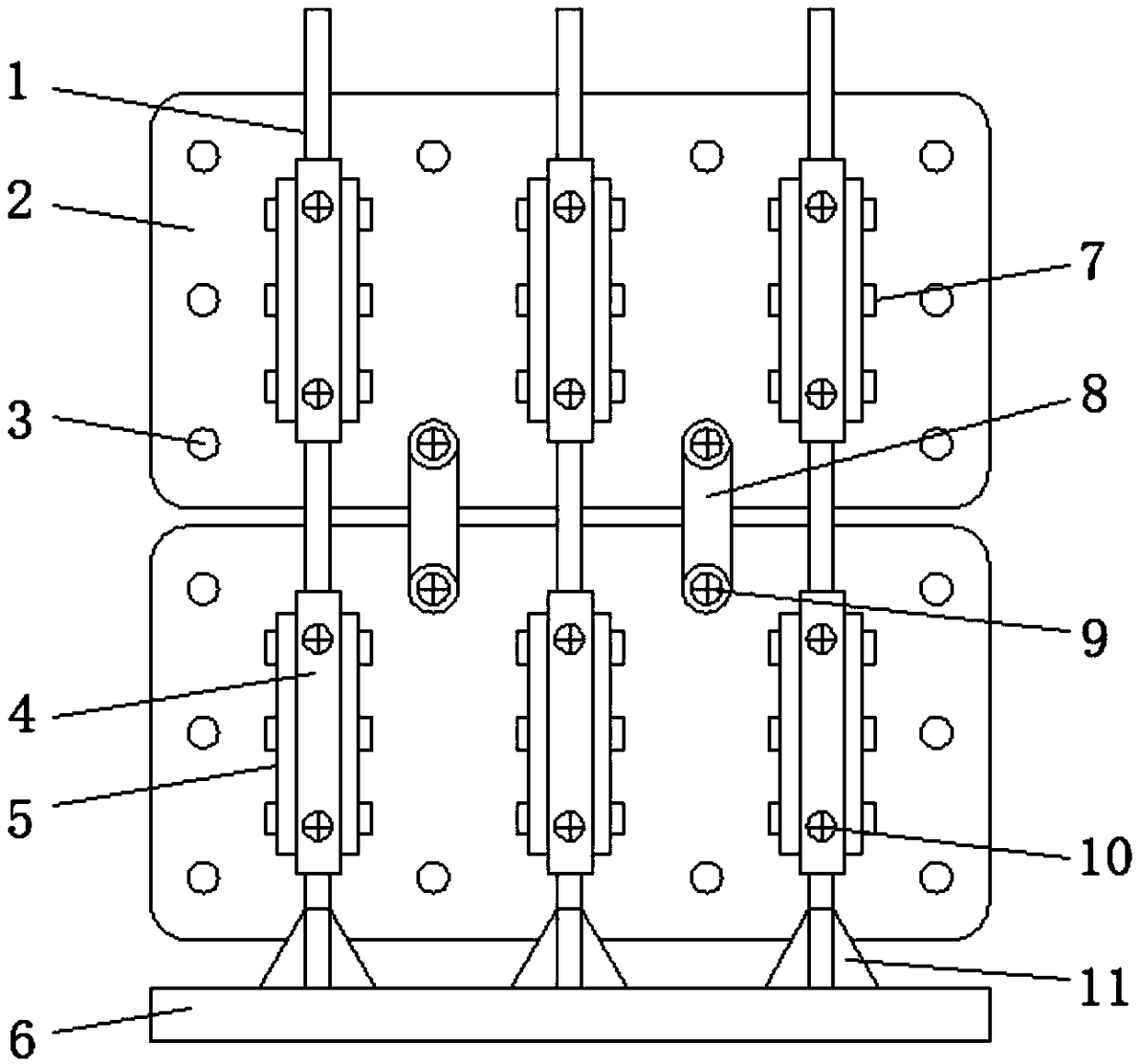 Barrier device with function of easily adjusting size for engineering blasting