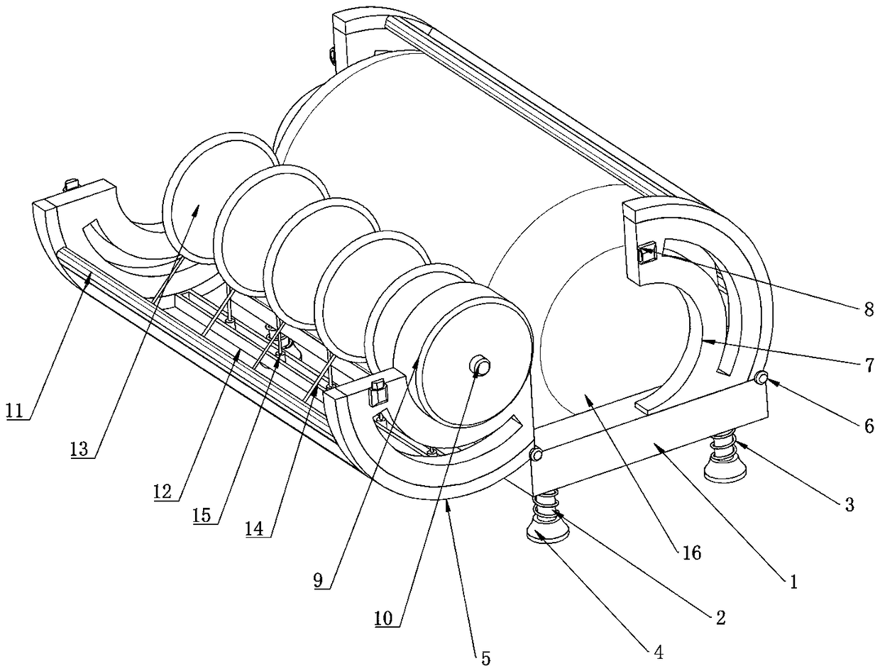 Pneumatic transmission air compressor expansion auxiliary air storage tank device