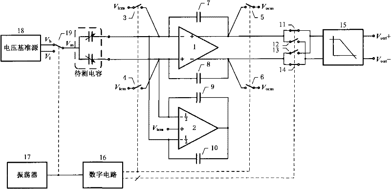 High accuracy capacitive readout circuit with temperature compensation