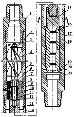 Torsional vibration tool based on impeller and spring