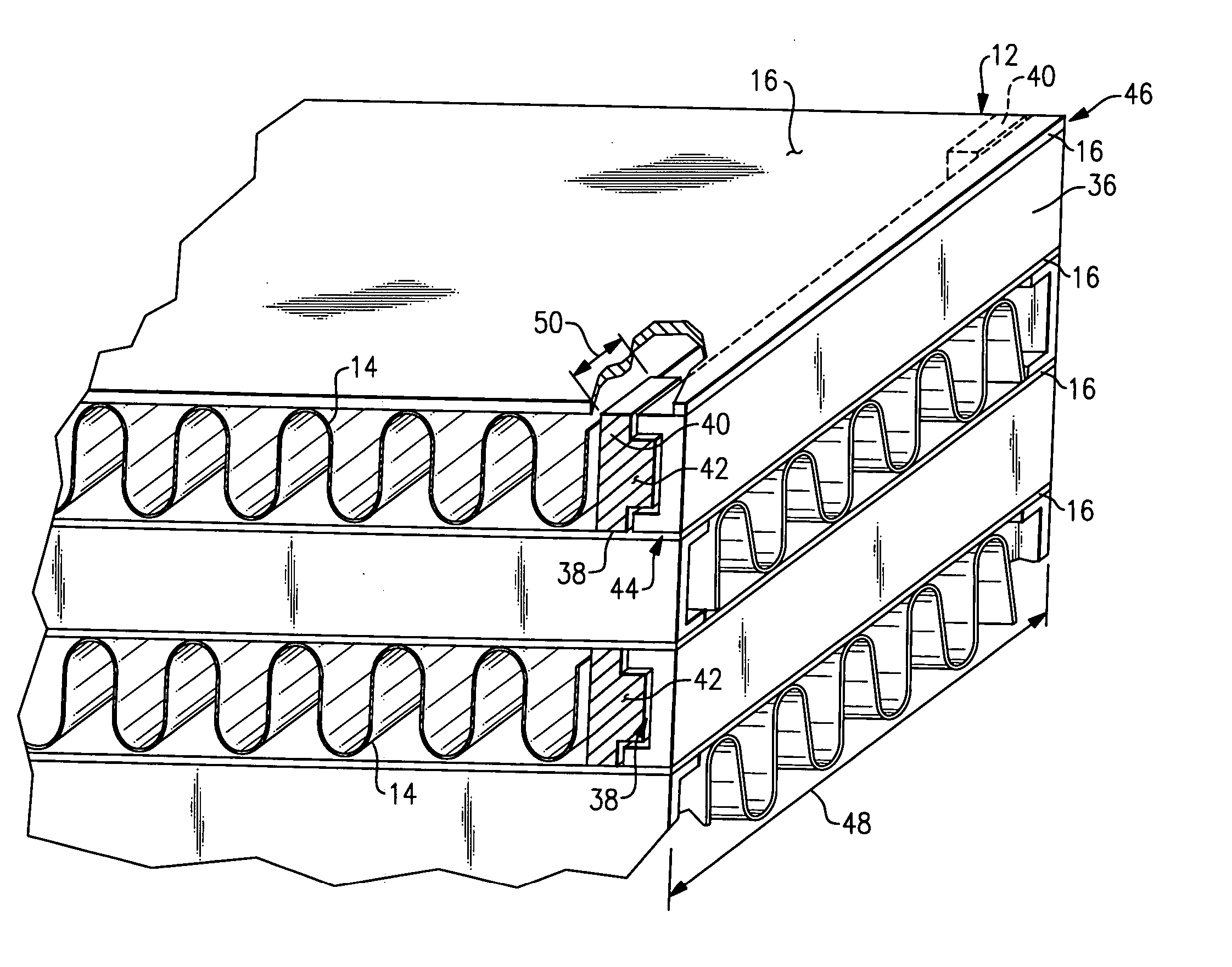 Core assembly with deformation preventing features